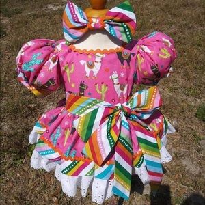 Two piece llama outfit comes with matching socks